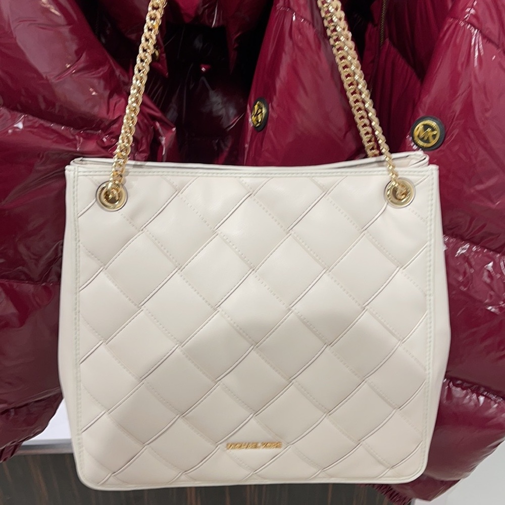 Michael Kors MK Regina Shoulder Bag Soft Leather Large Conv Bag - Picture 2 of 16
